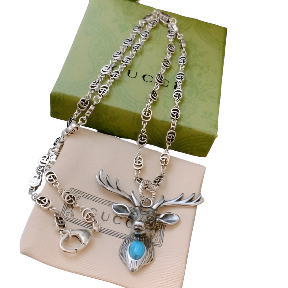 Gucci Deer Pendant Necklace