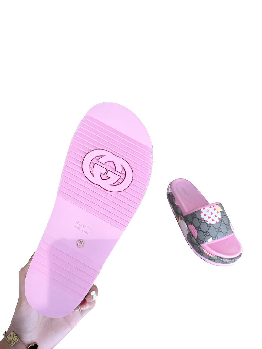 Gucci  Women's Strawberry Print Slides