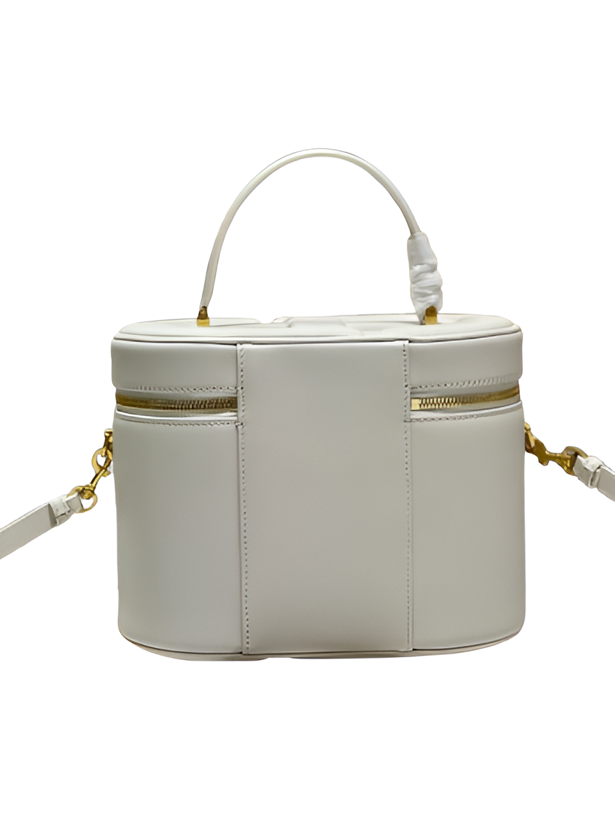 Dior White Vanity Case Bag