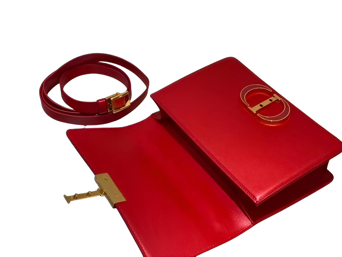 Dior Red Leather Shoulder Bag