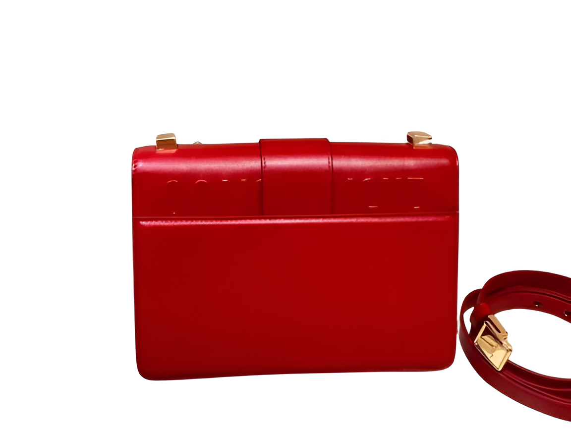 Dior Red Leather Shoulder Bag