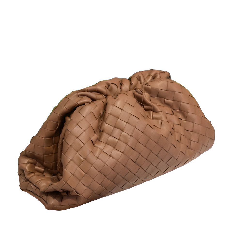 Bottega Tan Woven Leather Cltch