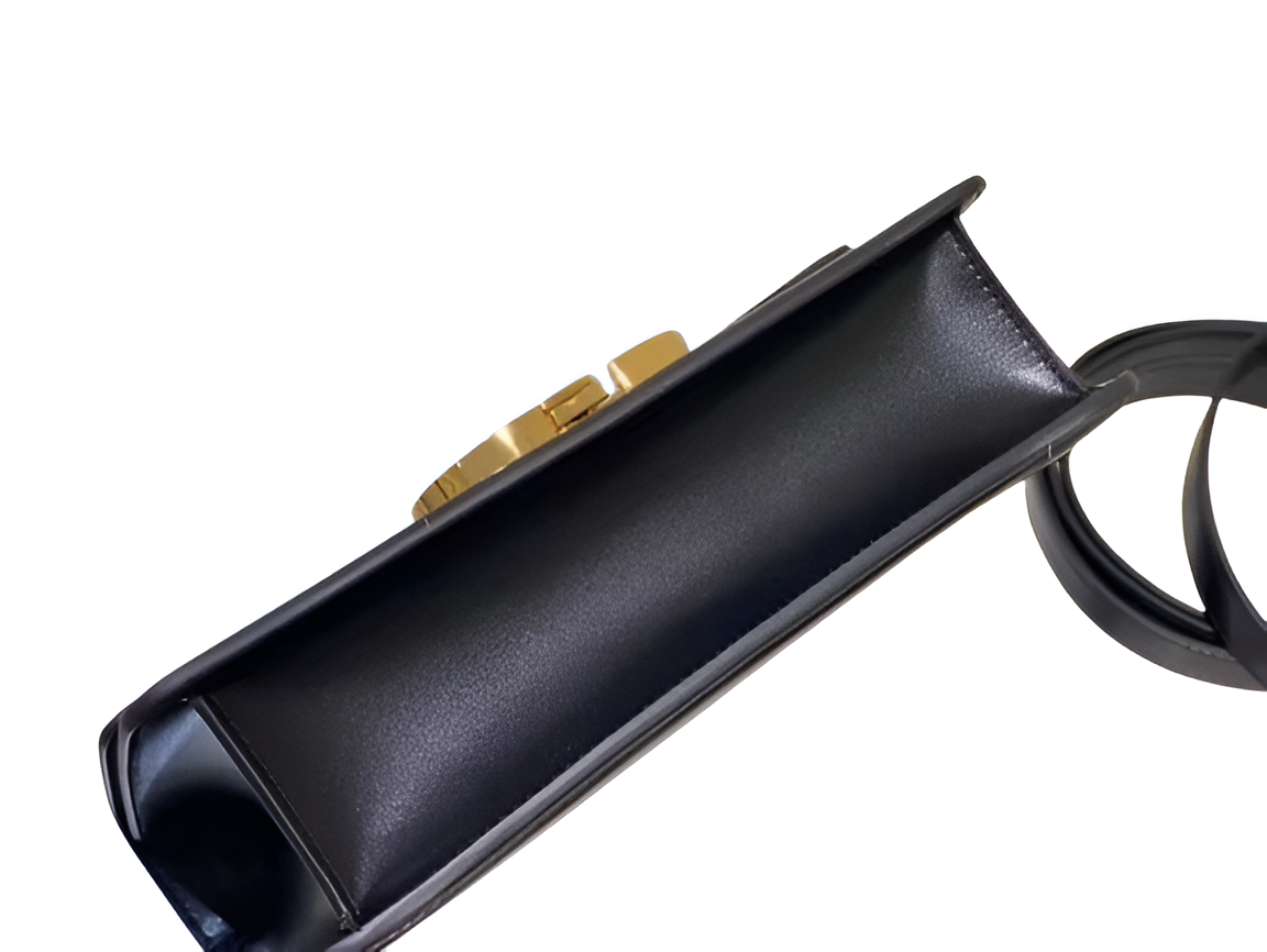 Dior Black Leather Shoulder Bag