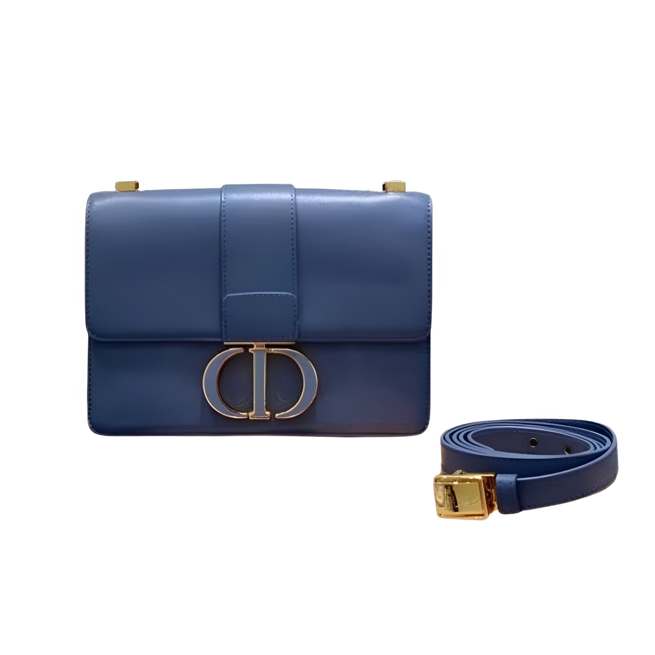 Dior Blue Leather Shoulder Bag