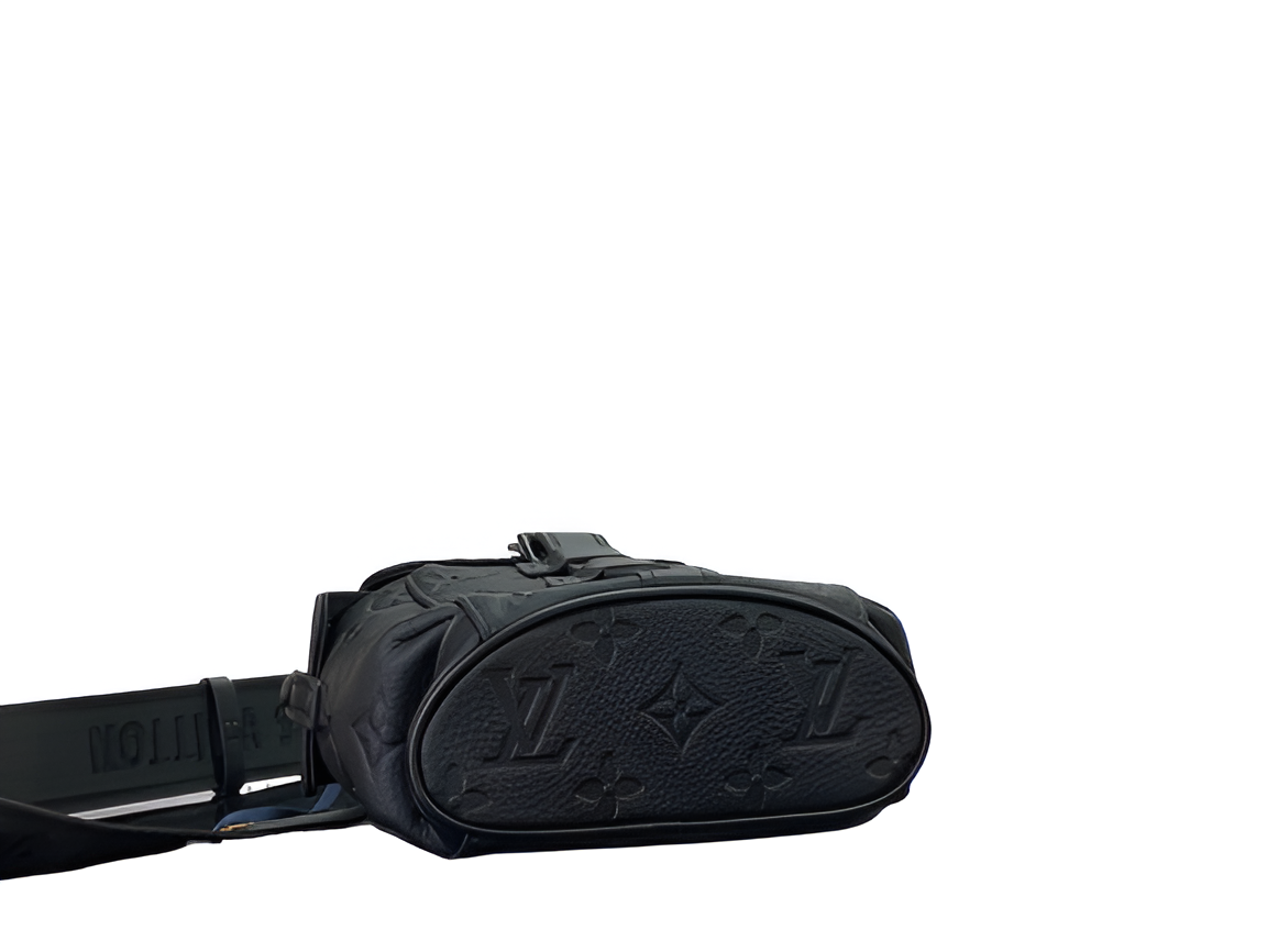 Louis Vuitton-inspired black mini backpack