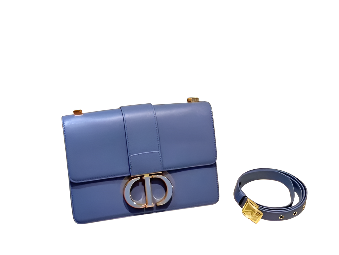 Dior Blue Leather Shoulder Bag