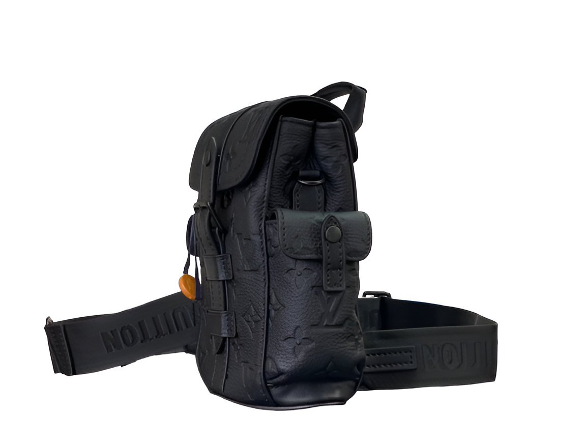 Louis Vuitton-inspired black mini backpack