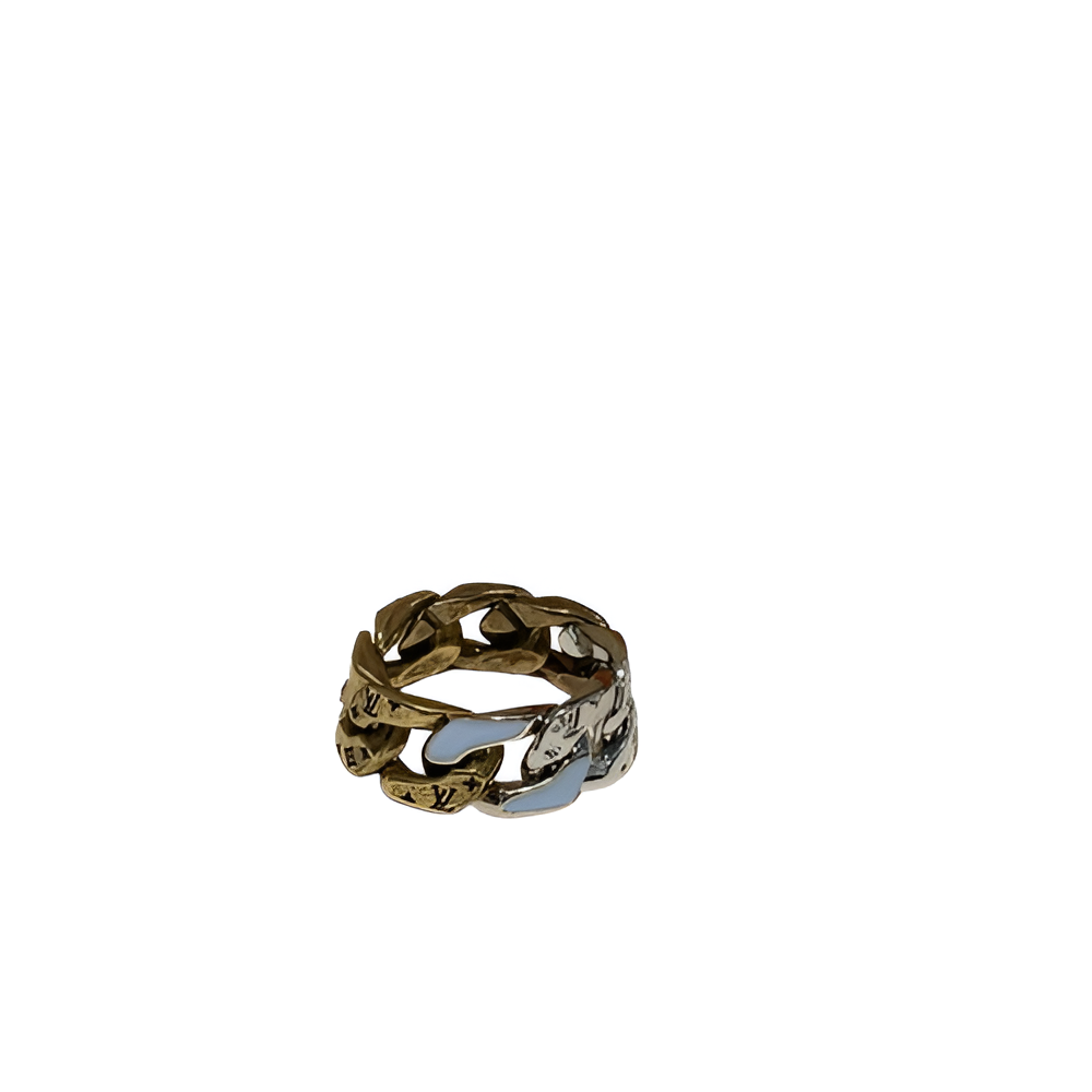 LV Chain Link Ring - Gold & Silver