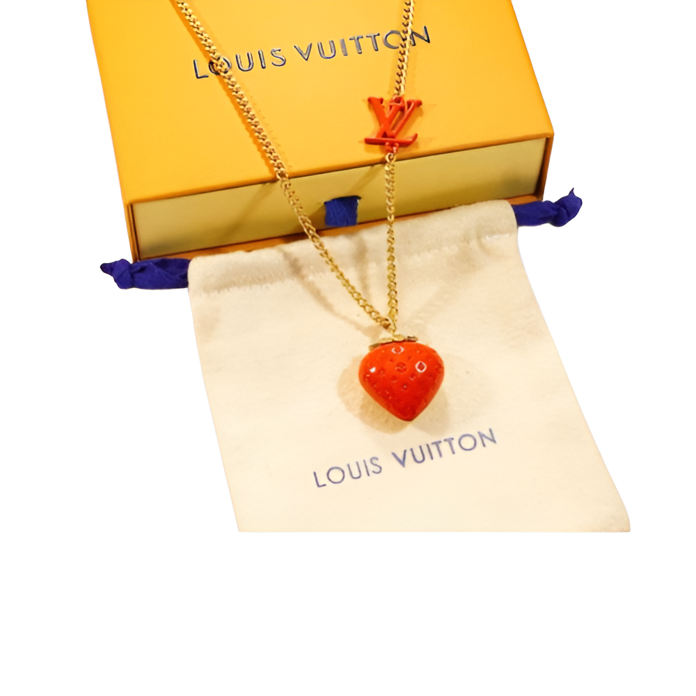 LV Strawberry Pendant Necklace