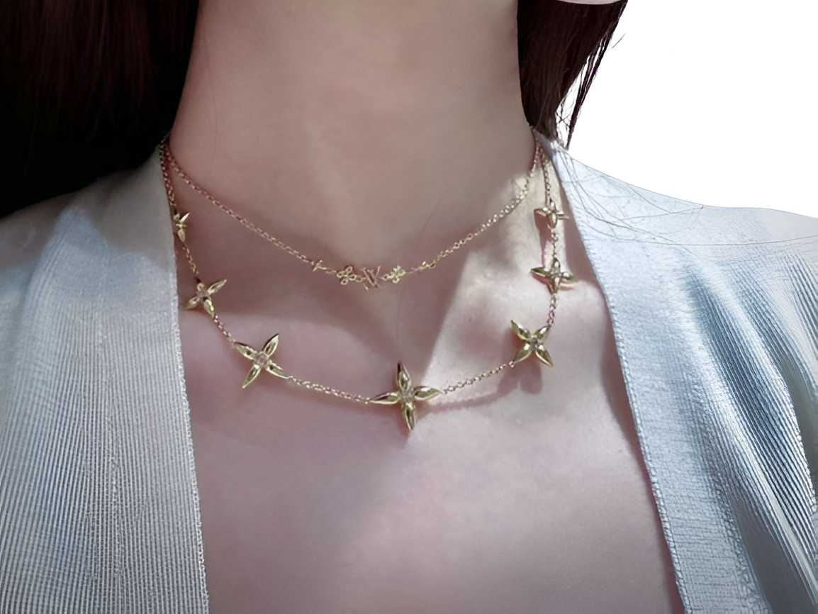 LV Monogram Charm Necklace