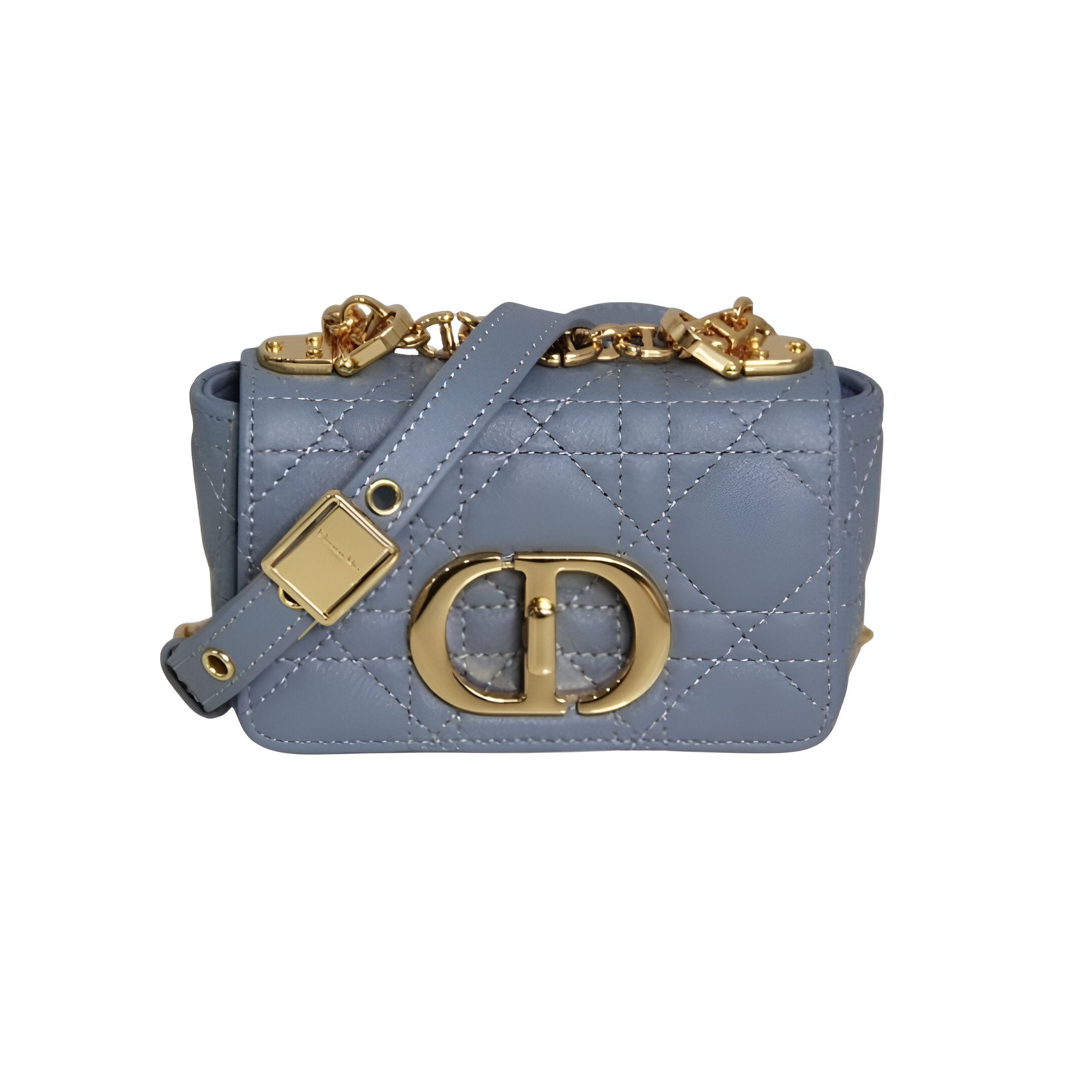 Dior Light Blue Quilted Crossbody Bag