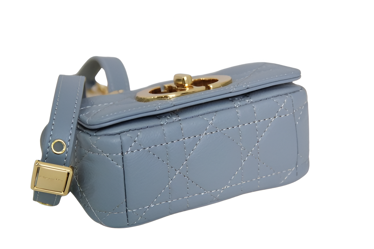 Dior Light Blue Quilted Crossbody Bag