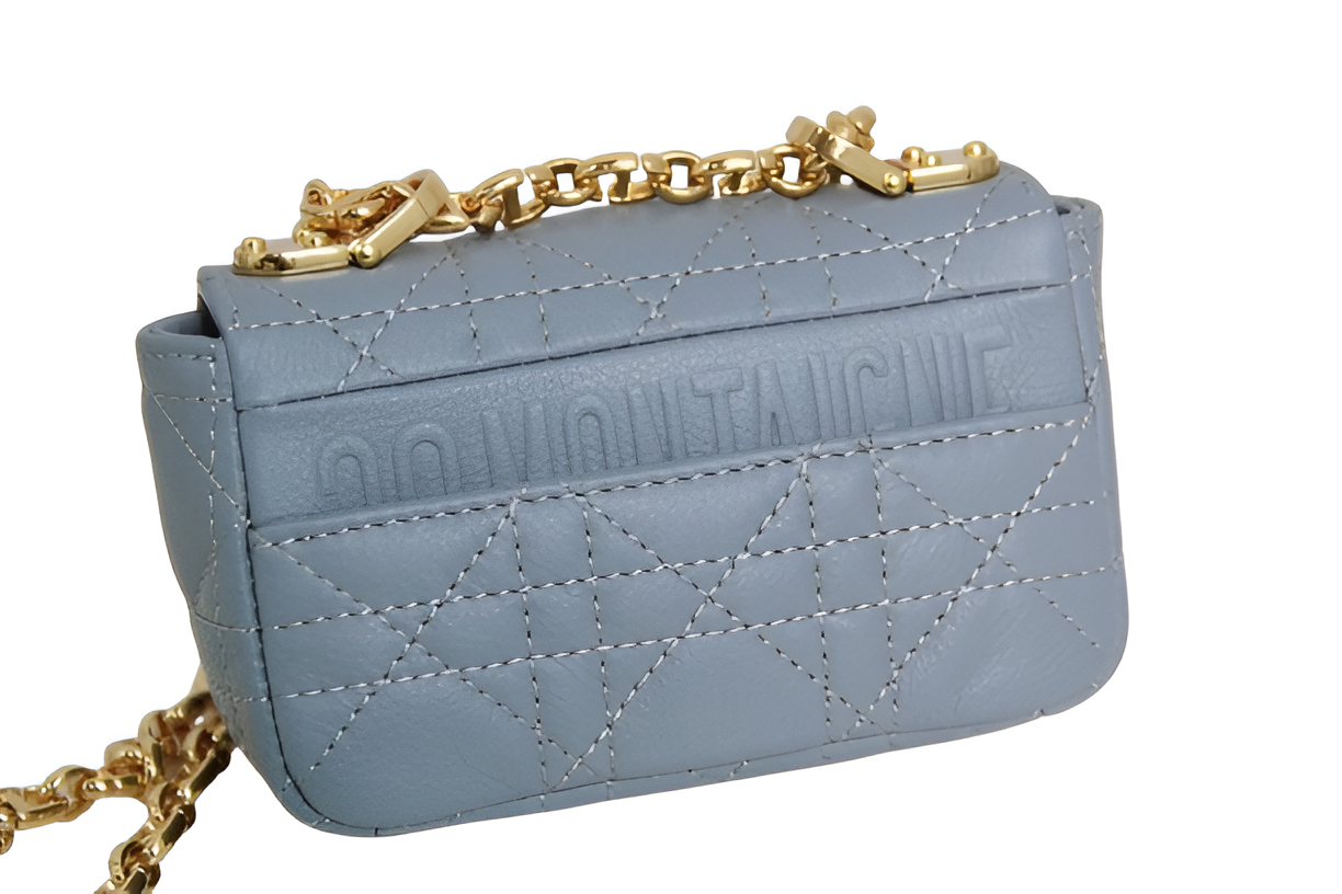 Dior Light Blue Quilted Crossbody Bag