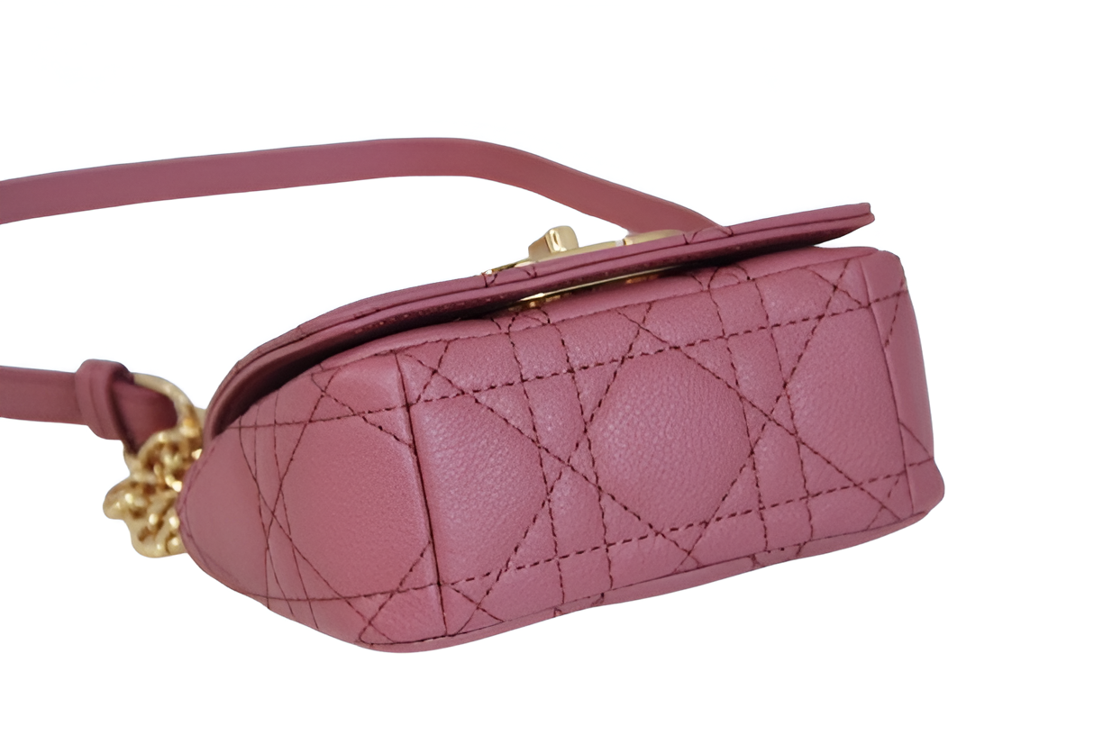 Dior Pink Quilted Crossbody Bag