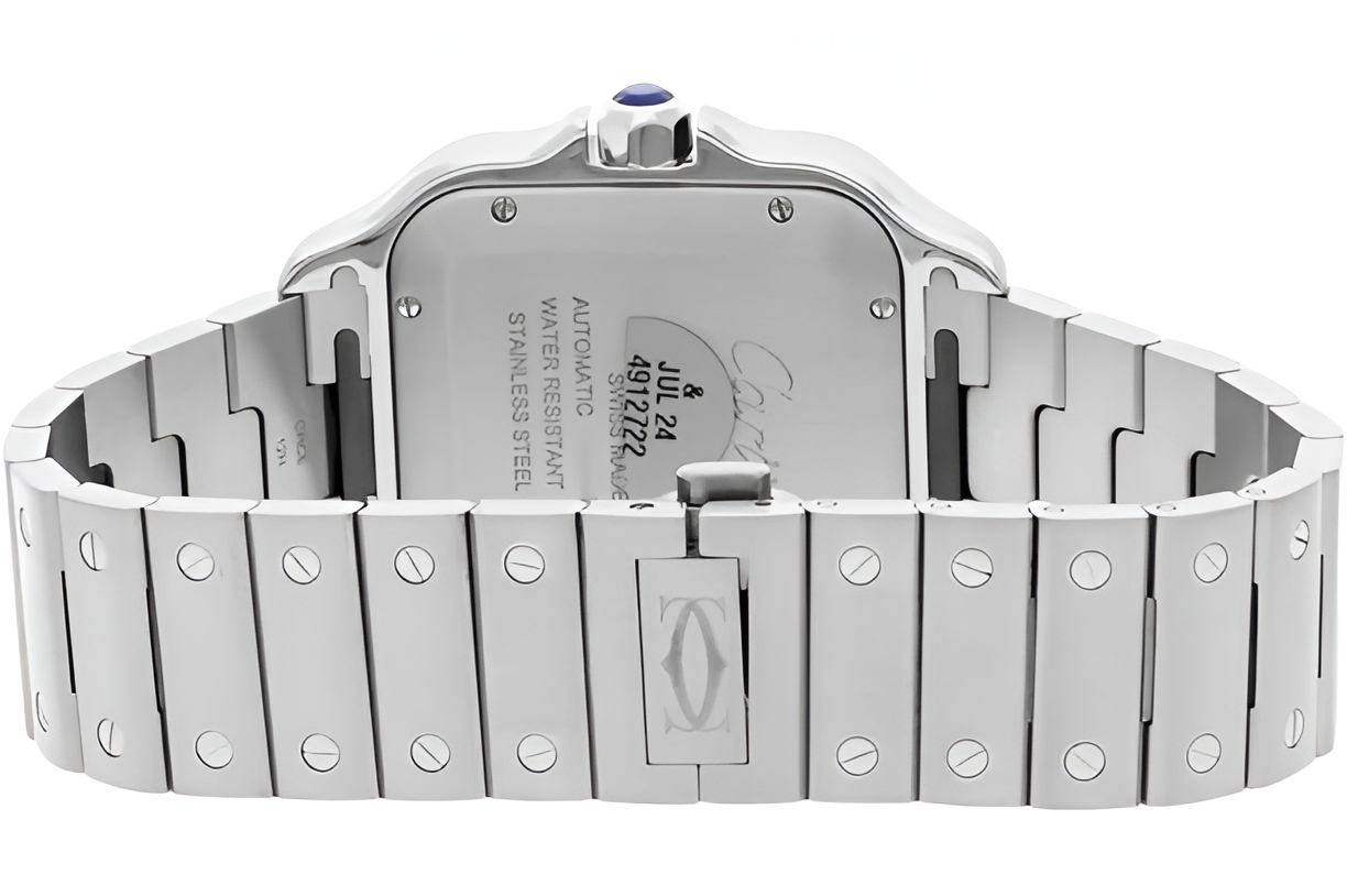 Cartier Santos de Cartier Blue Dial Stainless Steel Watch