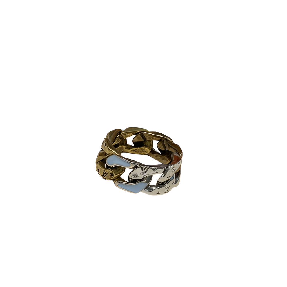 LV Chain Link Ring - Gold & Silver