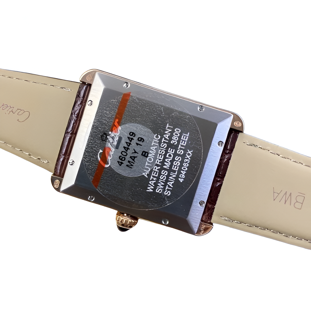 Cartier Tank Louis Cartier Gold with Brown Leather Strap