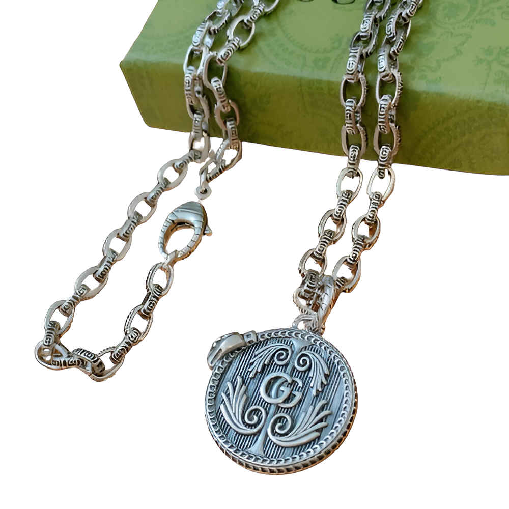 Gucci Vintage Coin Pendant Necklace