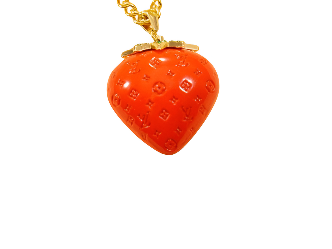 LV Strawberry Pendant Necklace