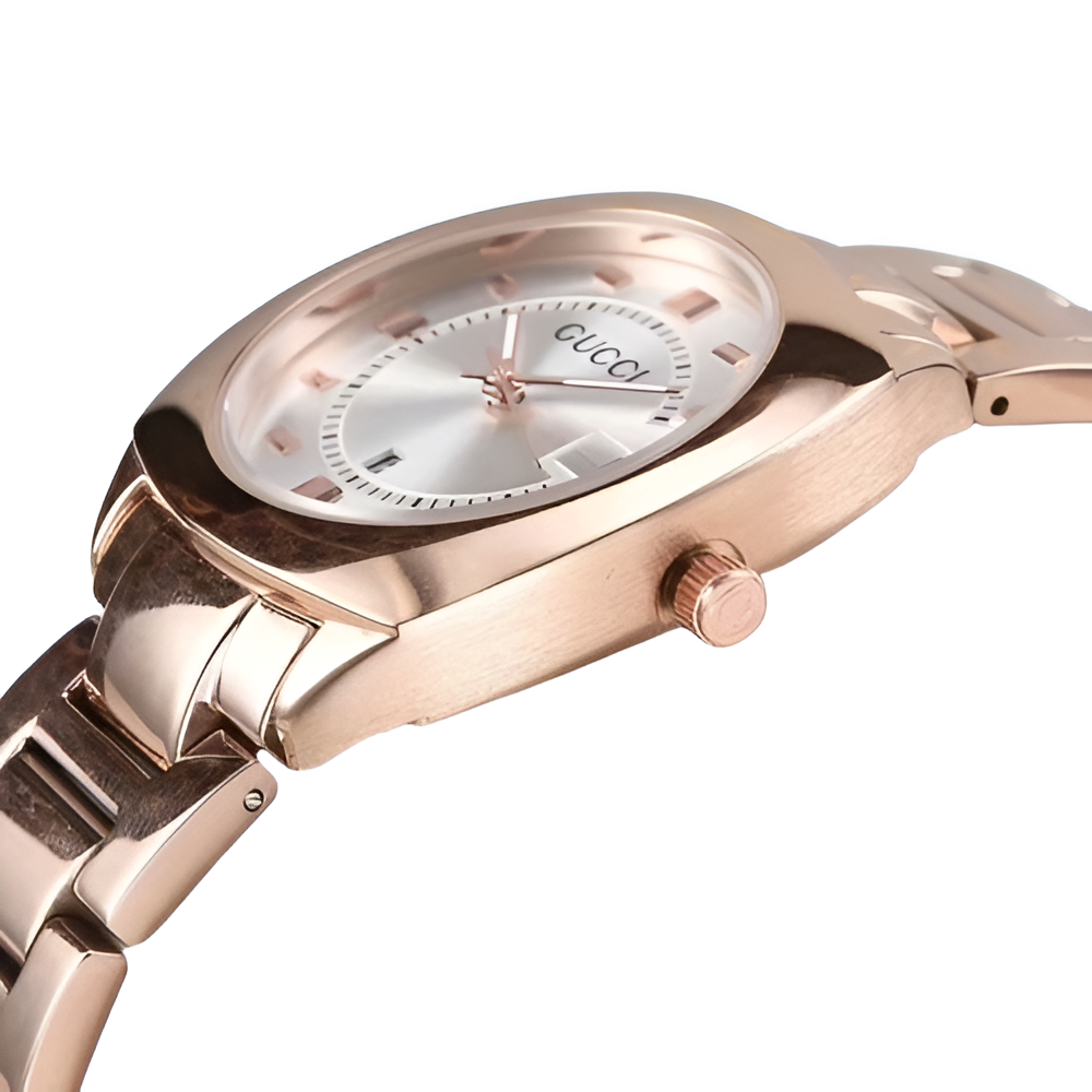 Gucci Rose Gold Watch & Bracelet Set - Luxury Duo