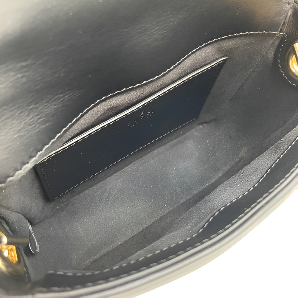 Gucci-inspired black quilted shoulder bag