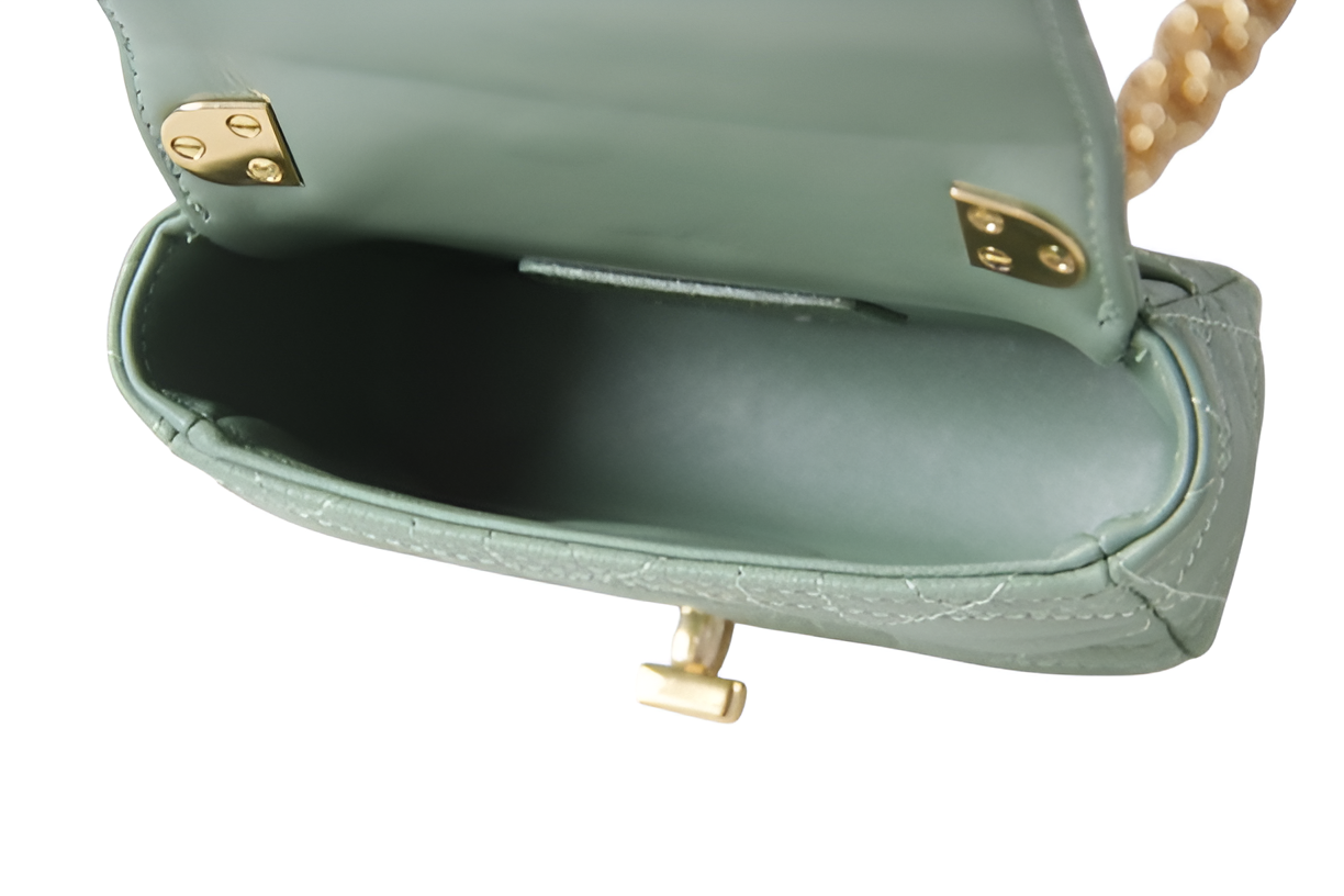 Dior Mint Green Quilted Crossbody Bag