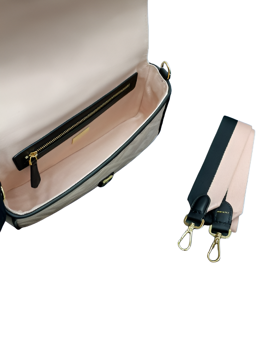 Fendi Pink Embossed Baguette Bag