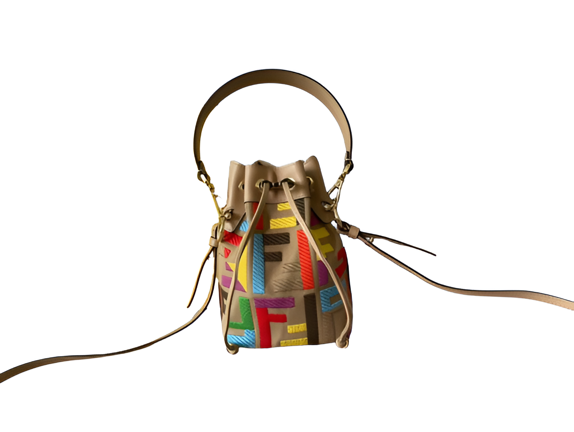 Fendi Multicolor FF Logo Mini Bucket Bag