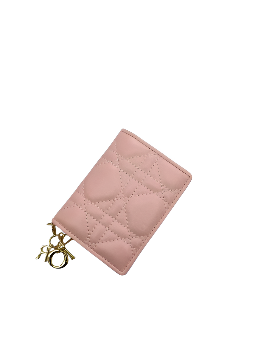 Dior Pink Quilted Leather Wallet