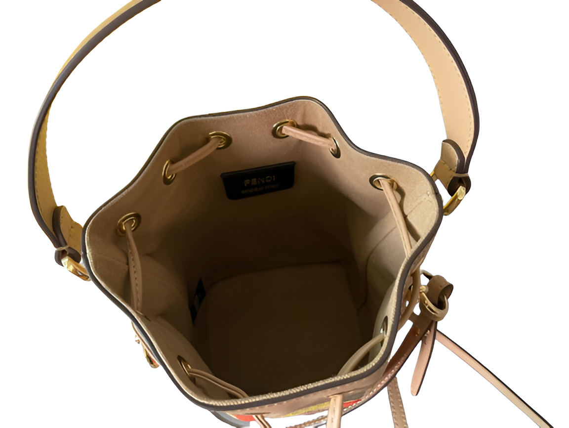 Fendi Multicolor FF Logo Mini Bucket Bag