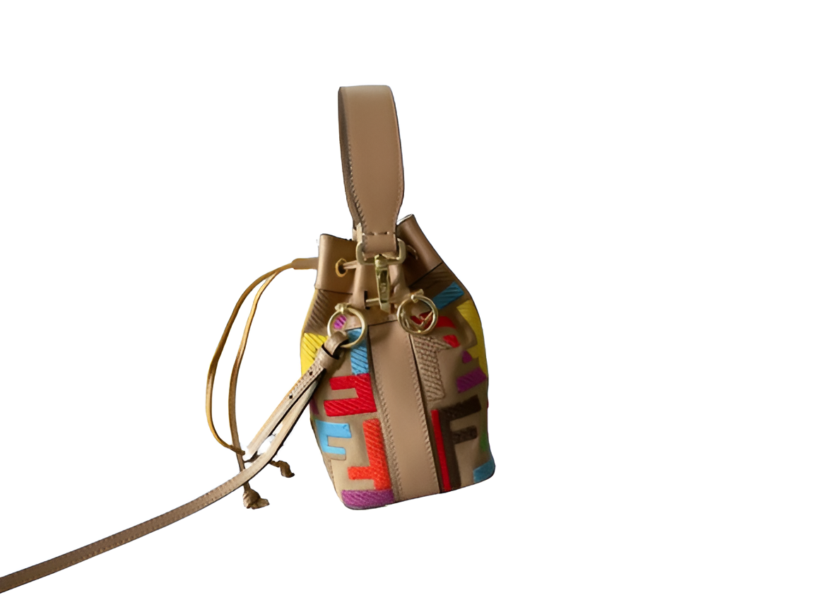 Fendi Multicolor FF Logo Mini Bucket Bag