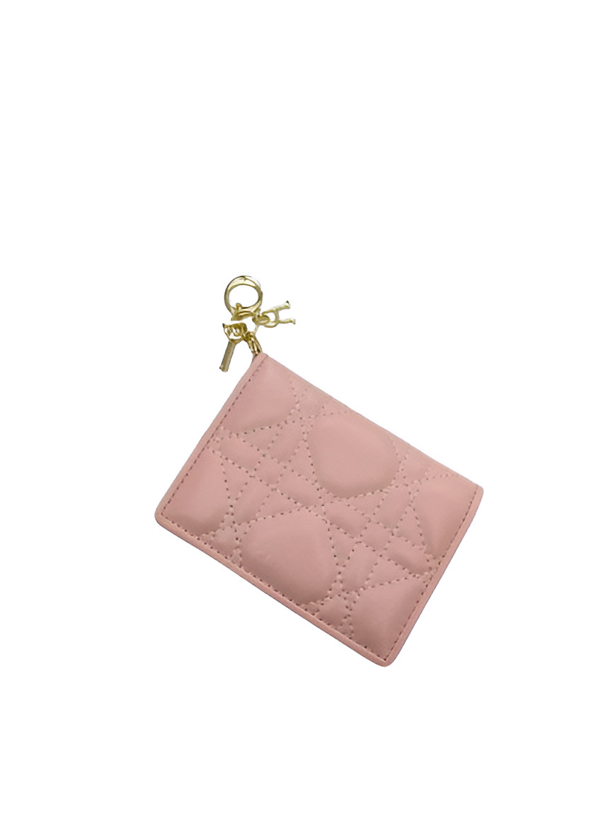 Dior Pink Quilted Leather Wallet
