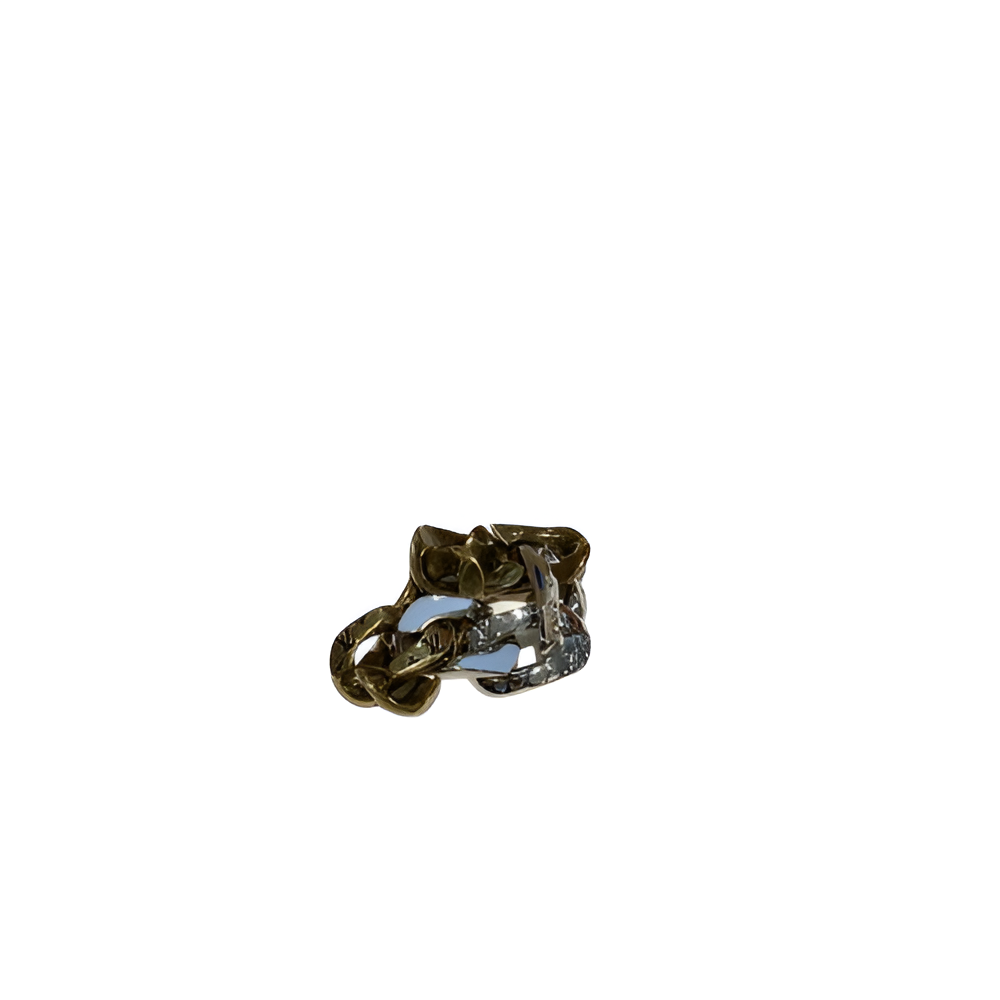 LV Chain Link Ring - Gold & Silver