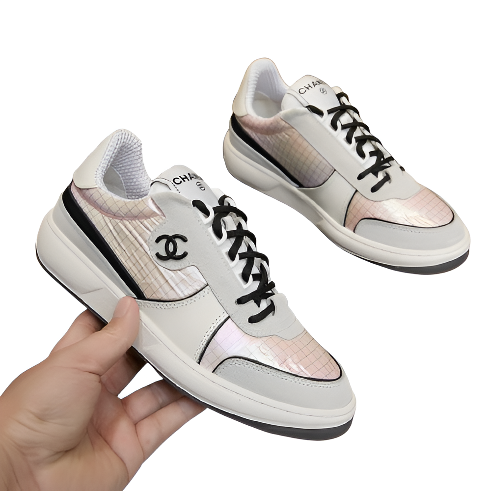 CHANEL Women's Iridescent Pink Sneakers