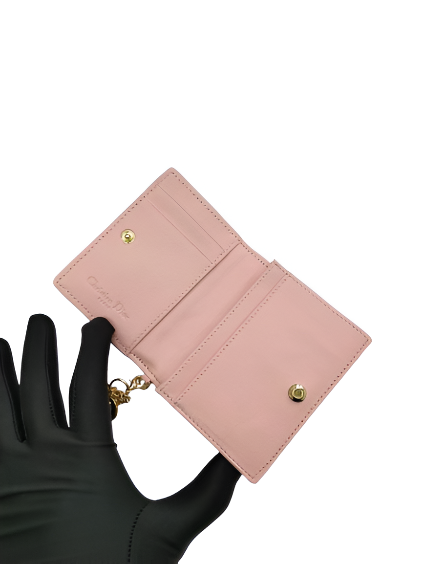 Dior Pink Quilted Leather Wallet
