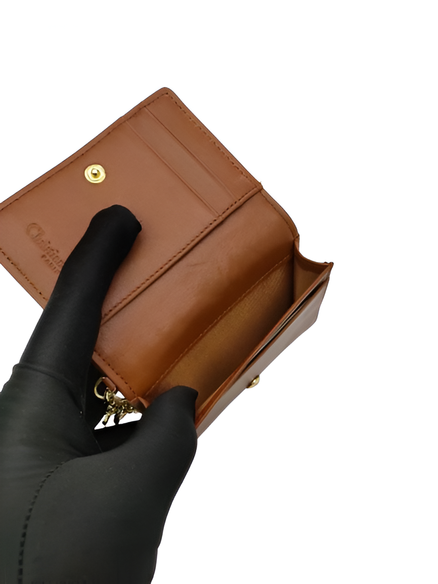 Dior Brown Quilted Leather Wallet