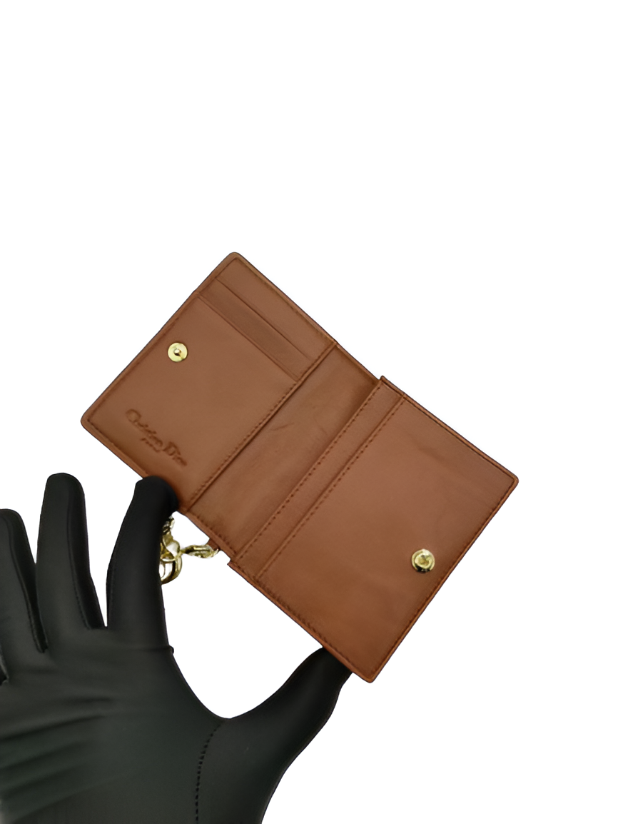 Dior Brown Quilted Leather Wallet