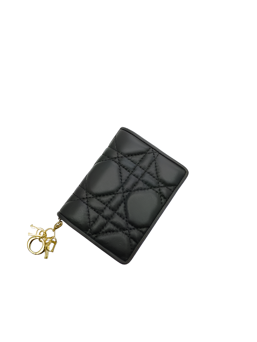 Dior Black Quilted Leather Wallet