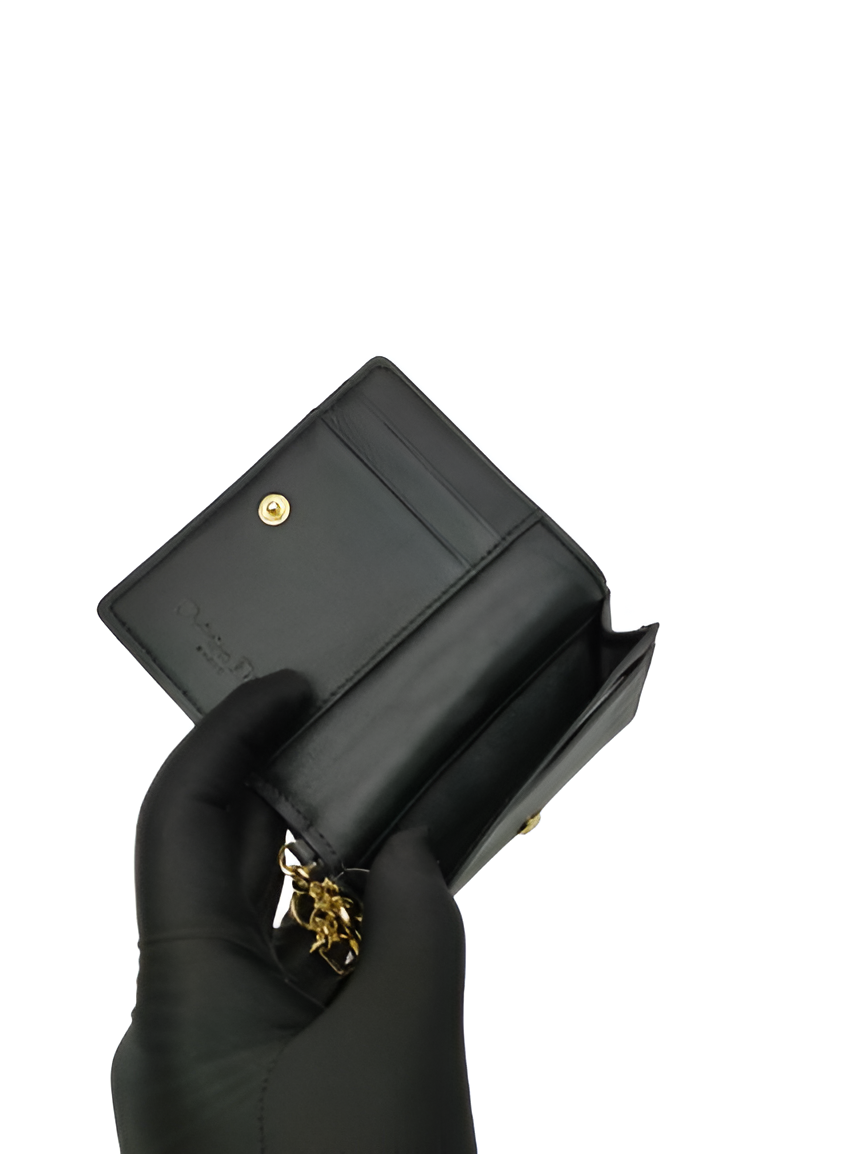 Dior Black Quilted Leather Wallet