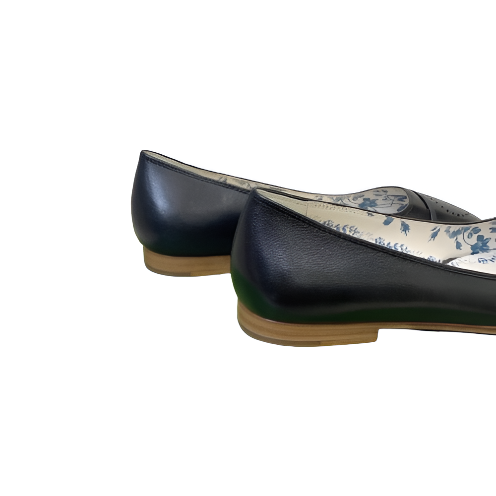 Gucci  Black Floral Lined Ballet Flats