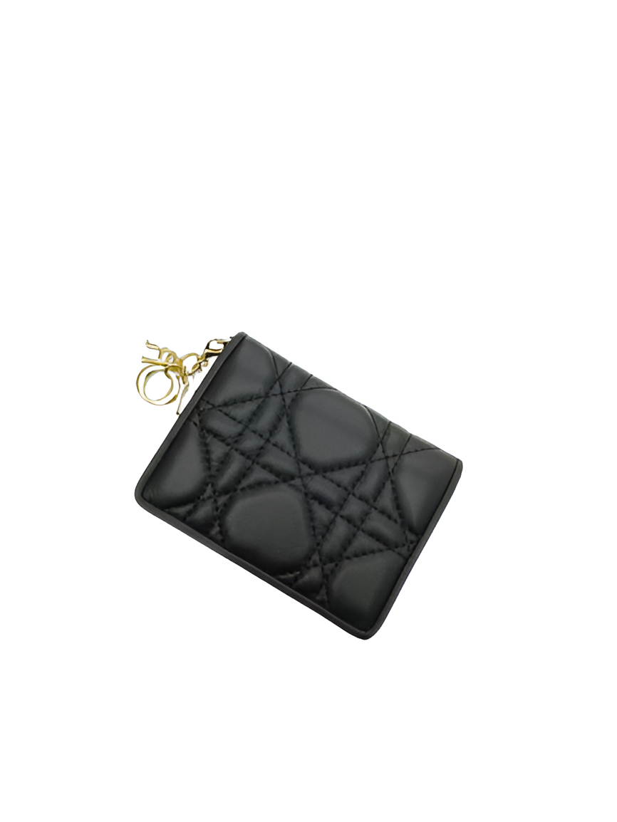 Dior Black Quilted Leather Wallet