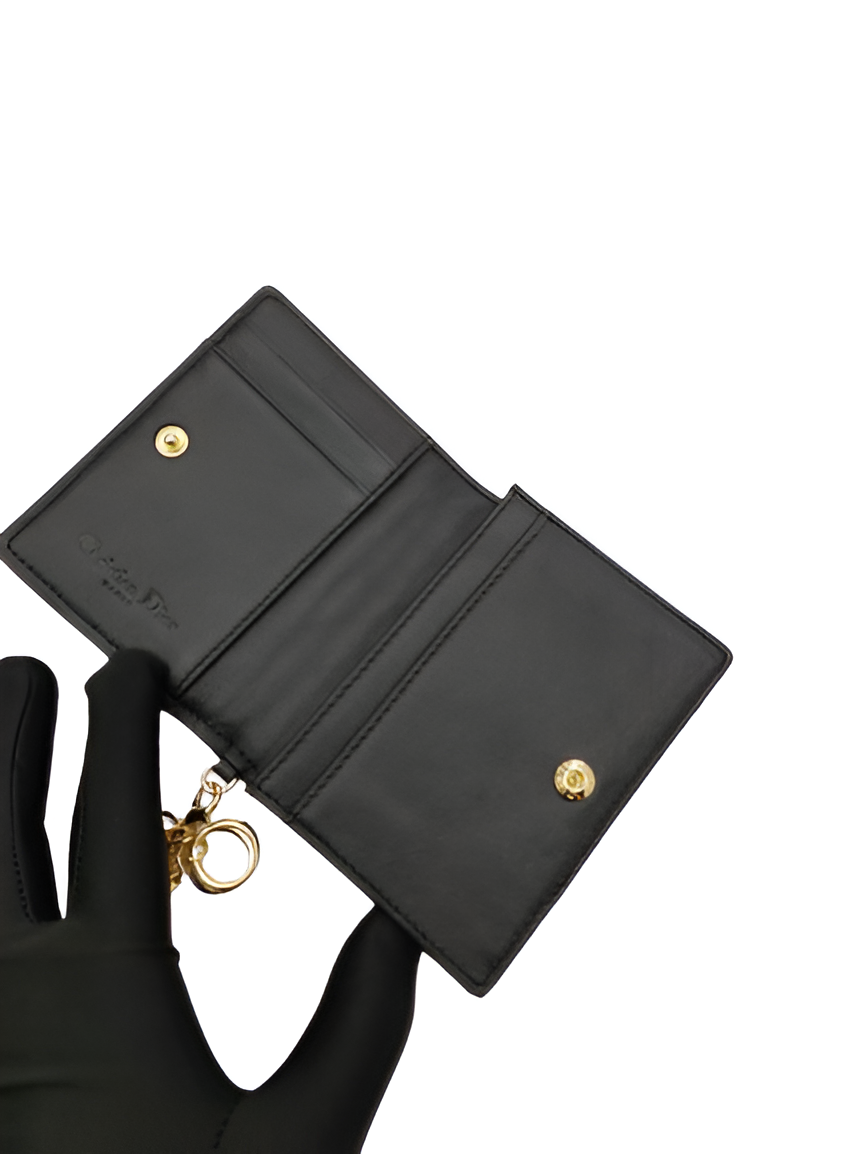 Dior Black Quilted Leather Wallet