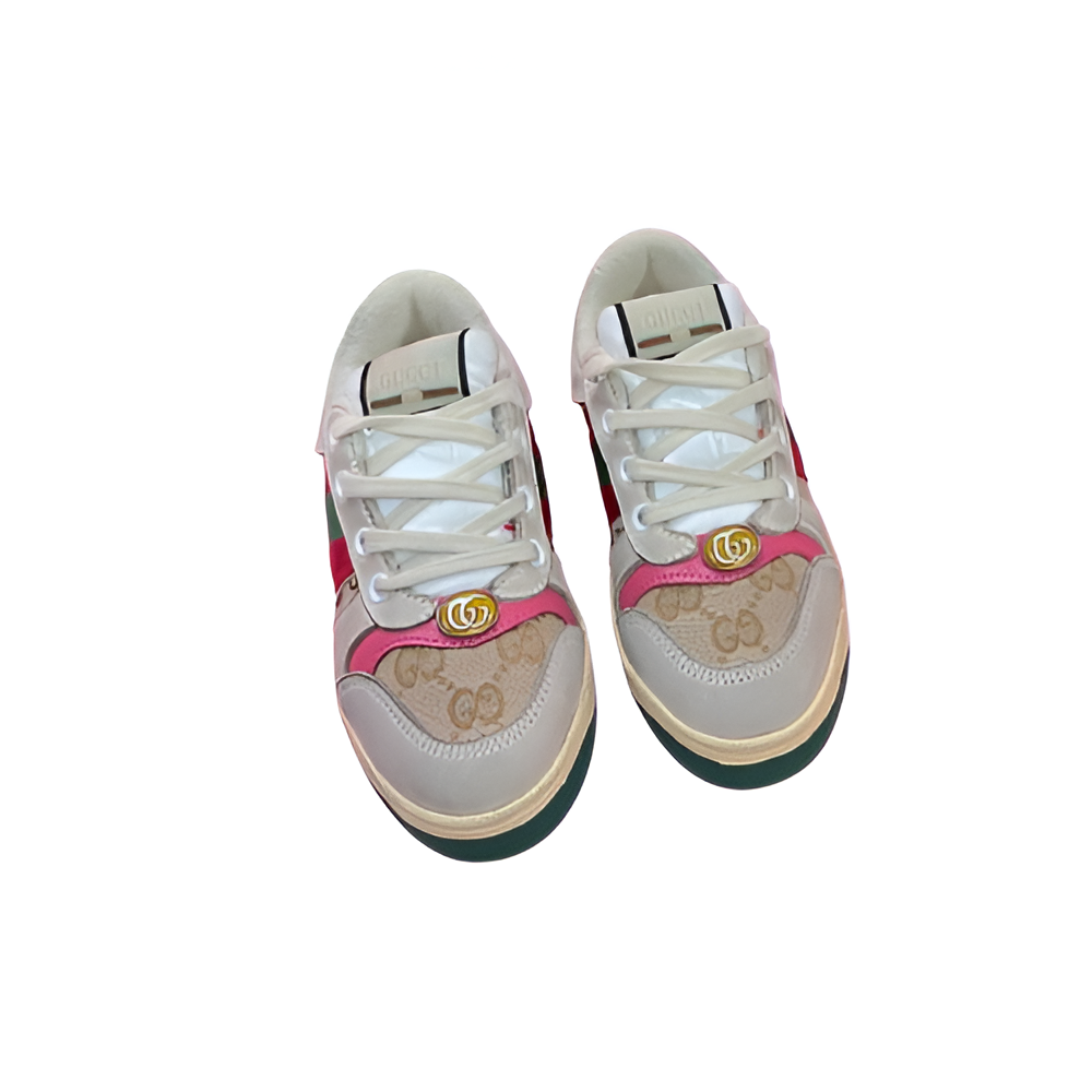 Gucci 🌸 Pink & Beige Monogram Sneakers