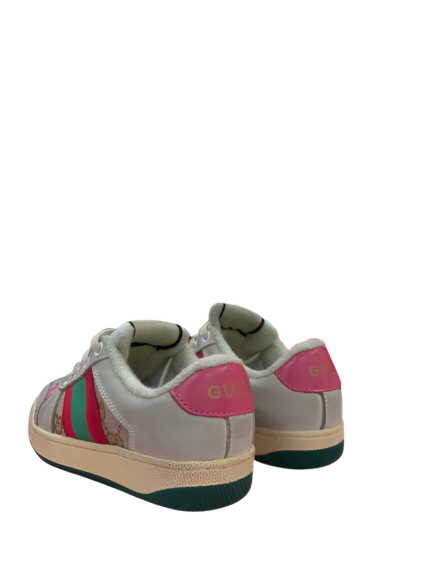 Gucci 🌸 Pink & Beige Monogram Sneakers