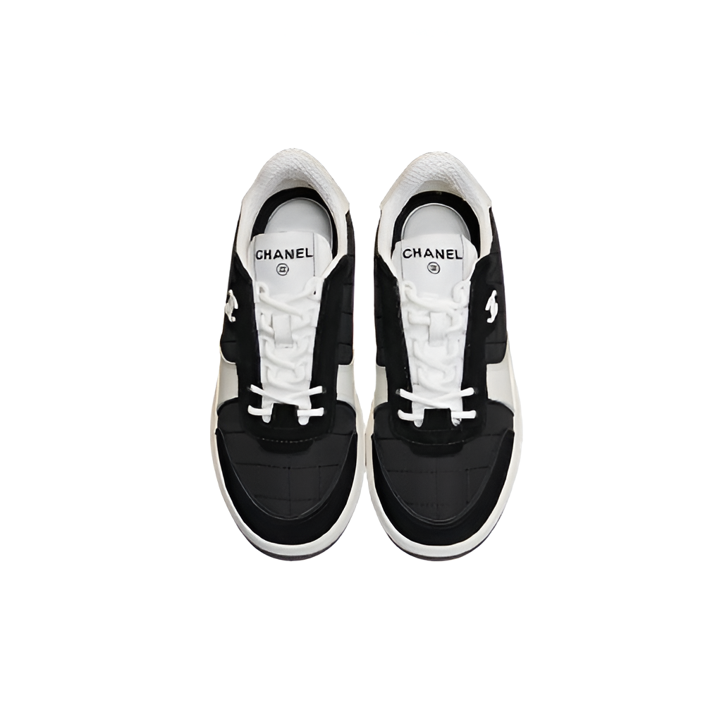 CHANEL Women's Black & White Sneakers