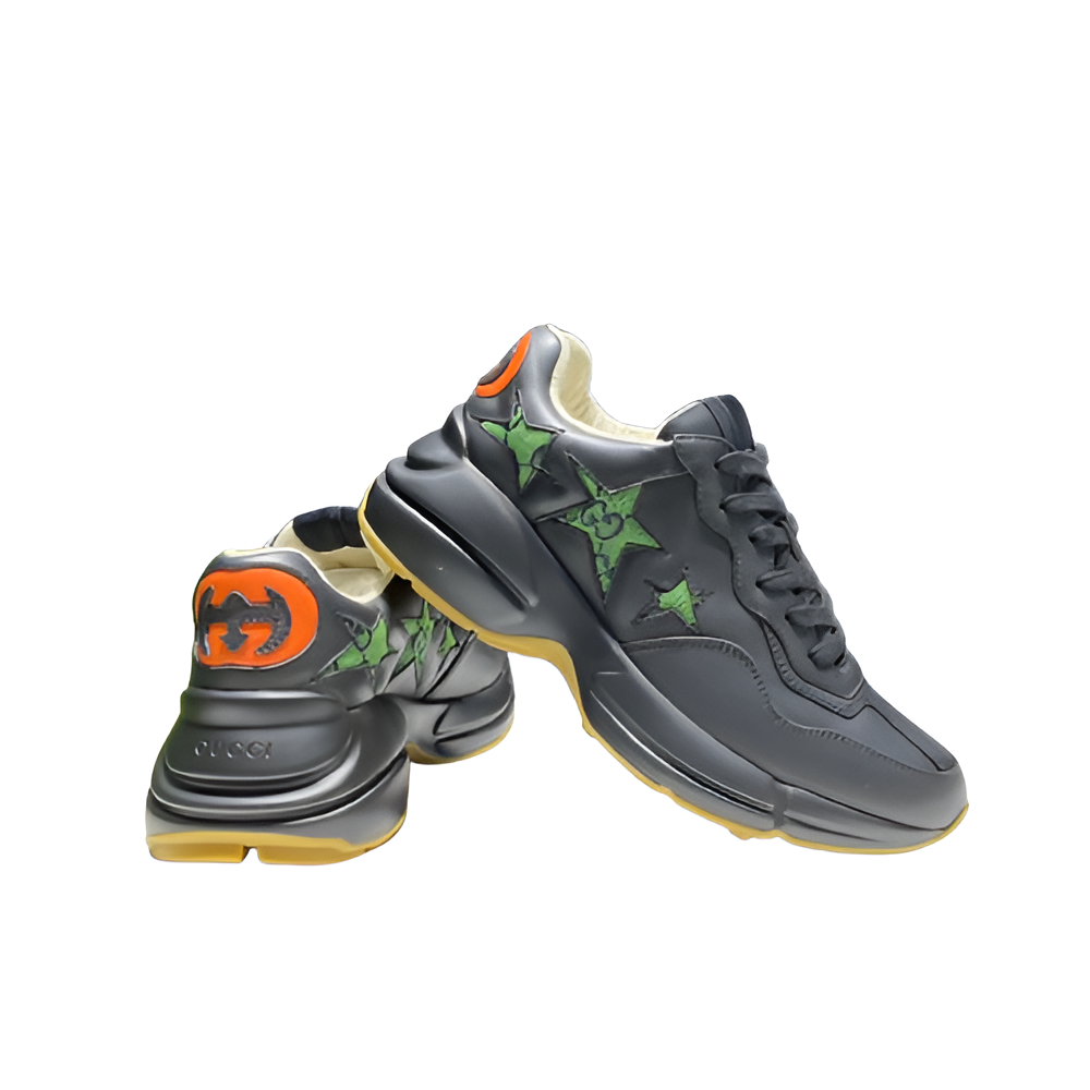 Gucci 🖤 Black Leather Men's Sneakers