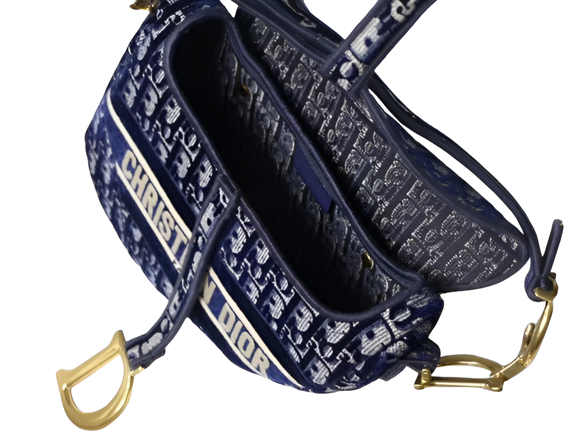 Dior Blue Oblique Saddle Bag
