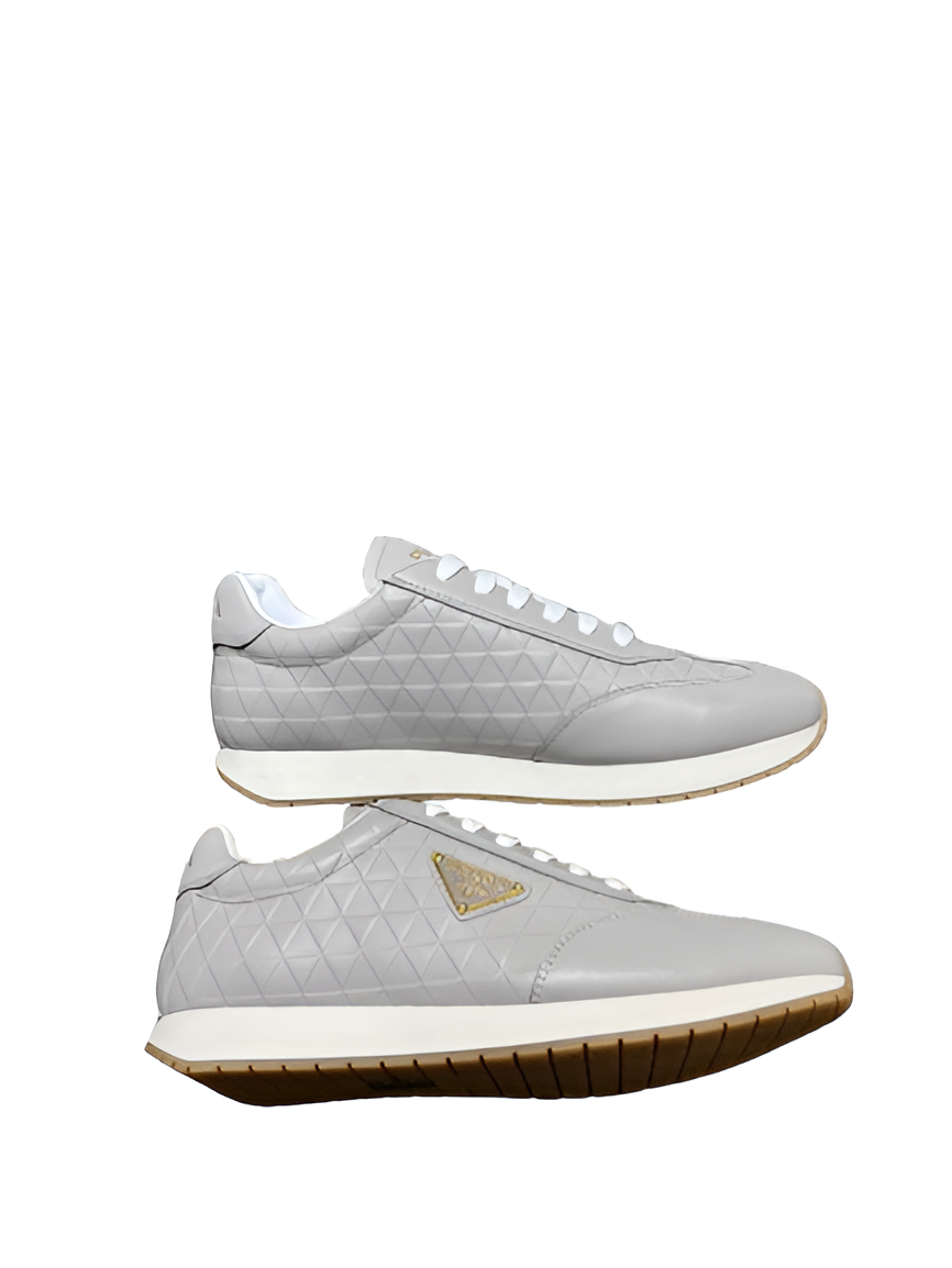 PRADA Men's White Luxe Sneakers