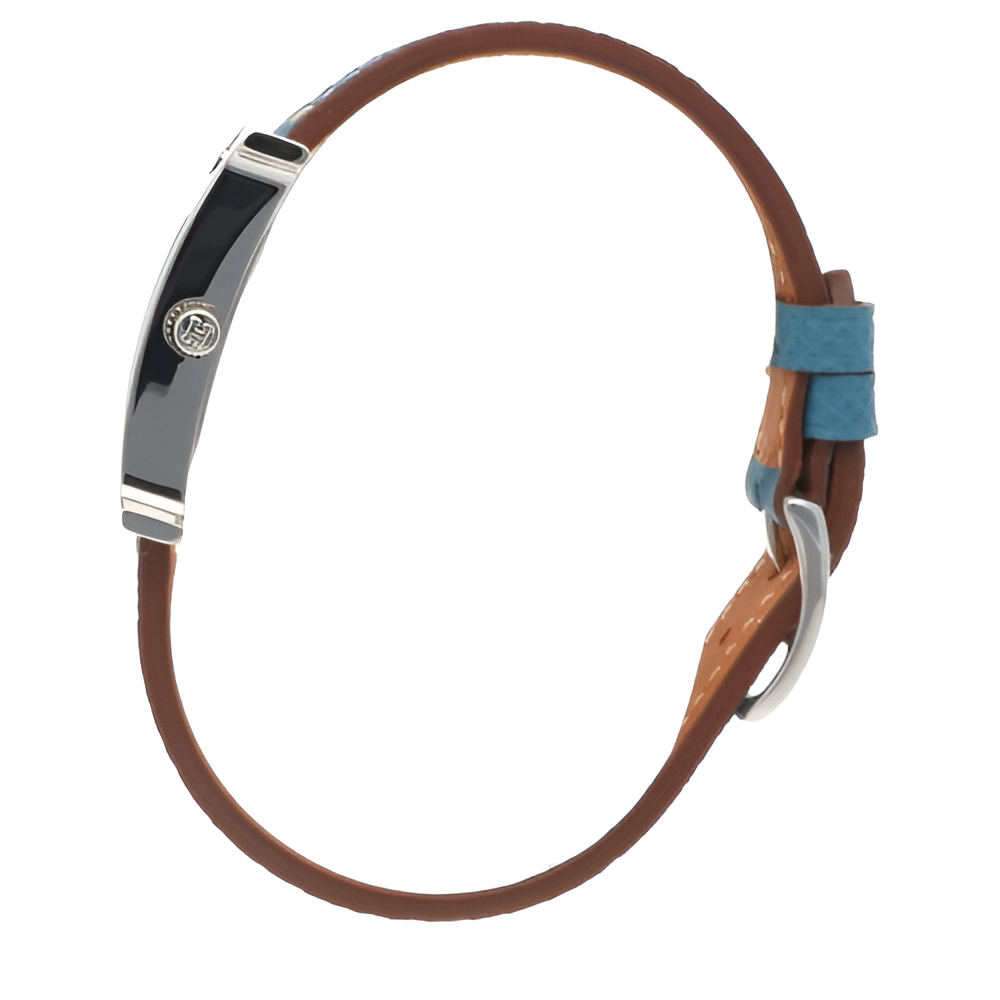 HERMÈS His & Hers Blue Leather Watch Set