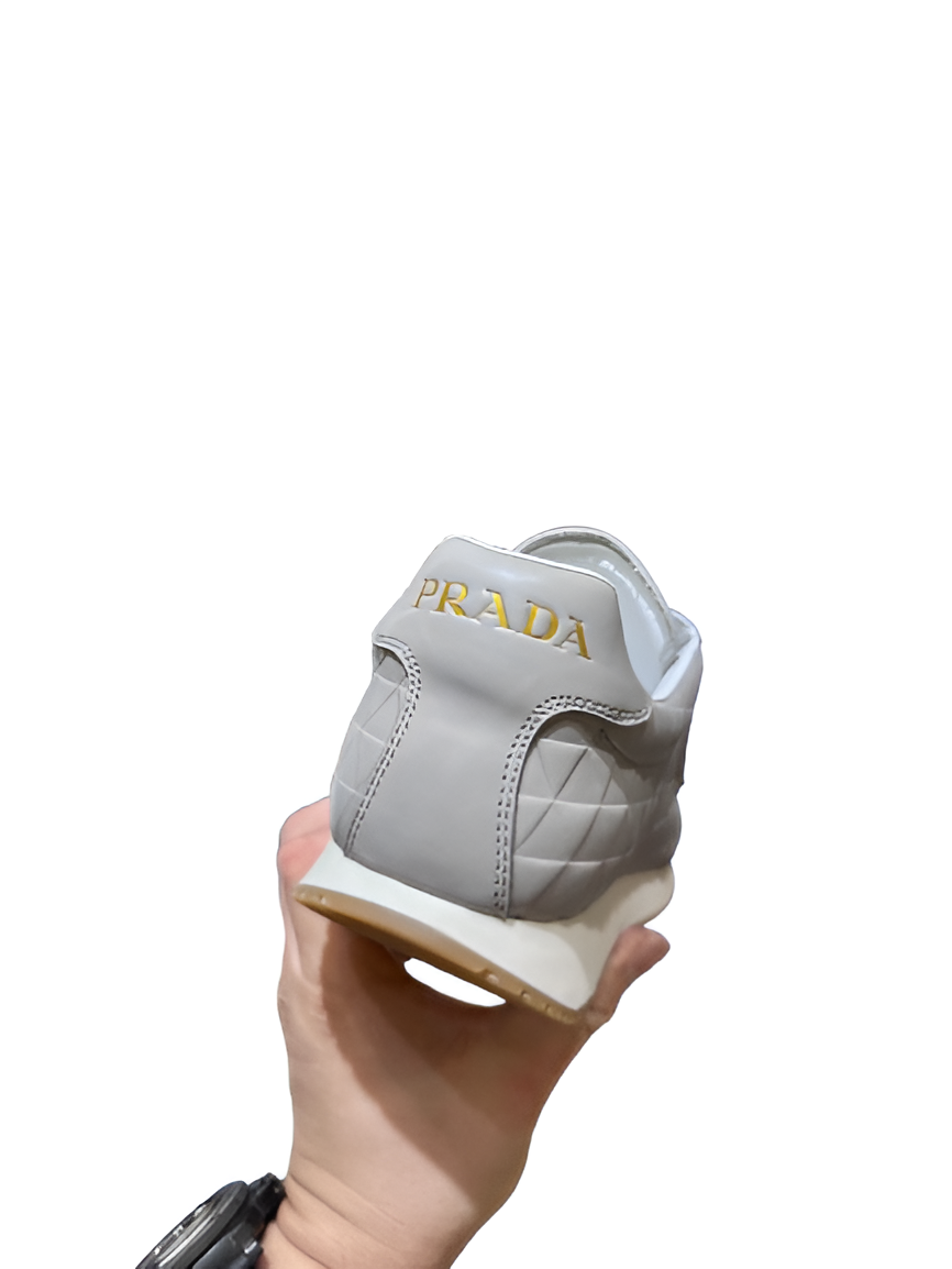 PRADA Men's White Luxe Sneakers